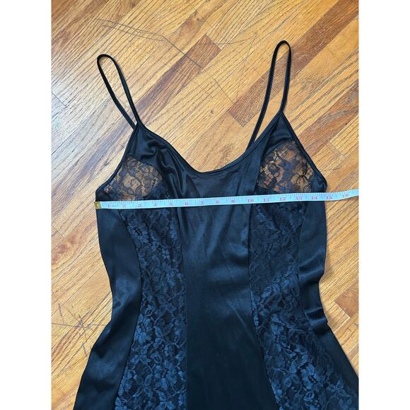 Union Made Lace Panel Black Slip/Maxi Dress - Picture 6 of 9
